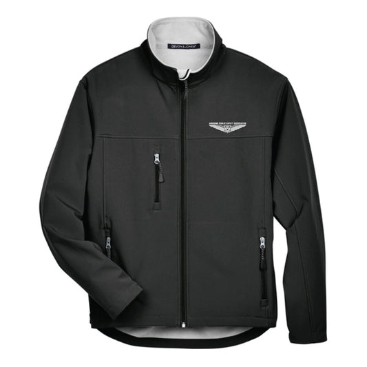 Unisex Black Soft Shell Full Zip Jacket