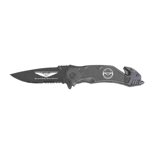 Black "APSA" Tactical Rescue Knife
