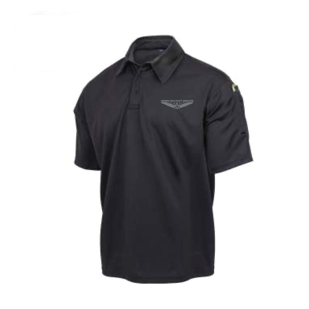 Unisex Black Tactical Performance Polo Shirt
